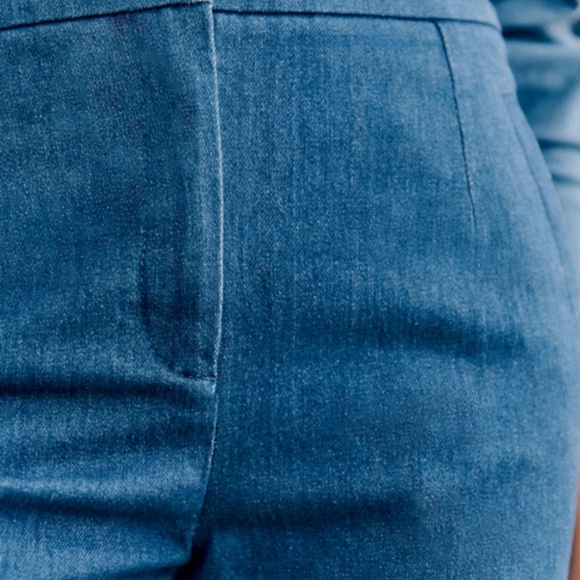 Sezane Martin Trousers in Cyan - Picture 2 of 4